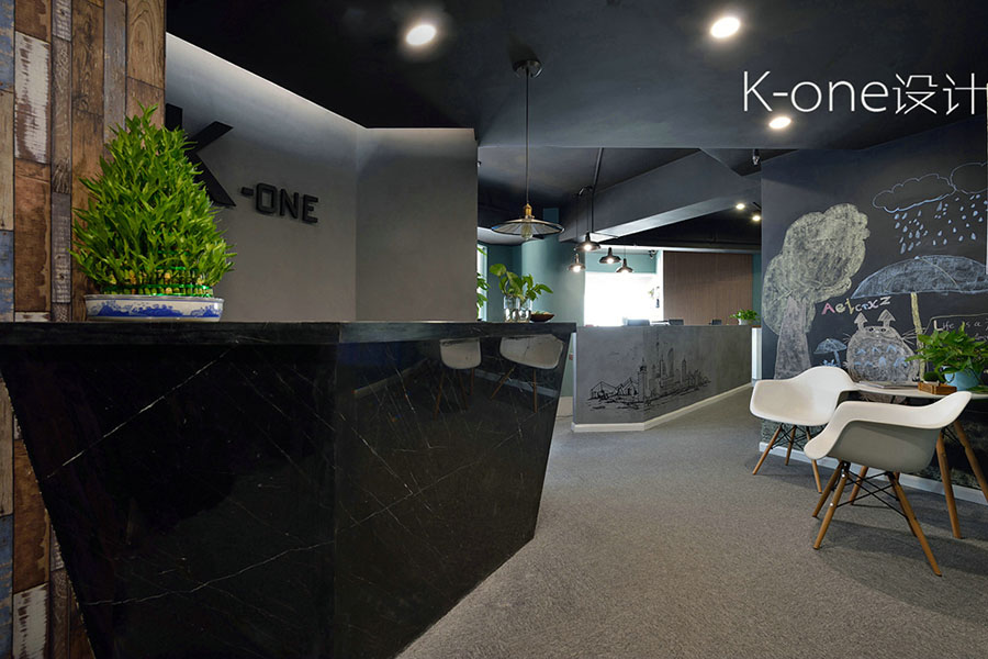 K-one設計公司前臺辦公室裝修