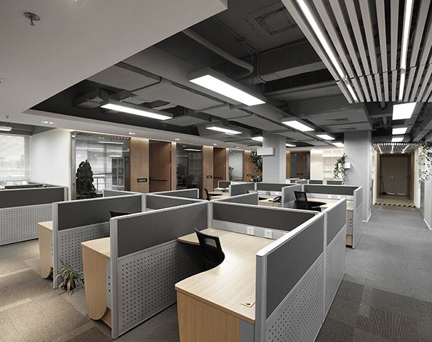 辦公室工作區(qū)域裝修設(shè)計實景圖