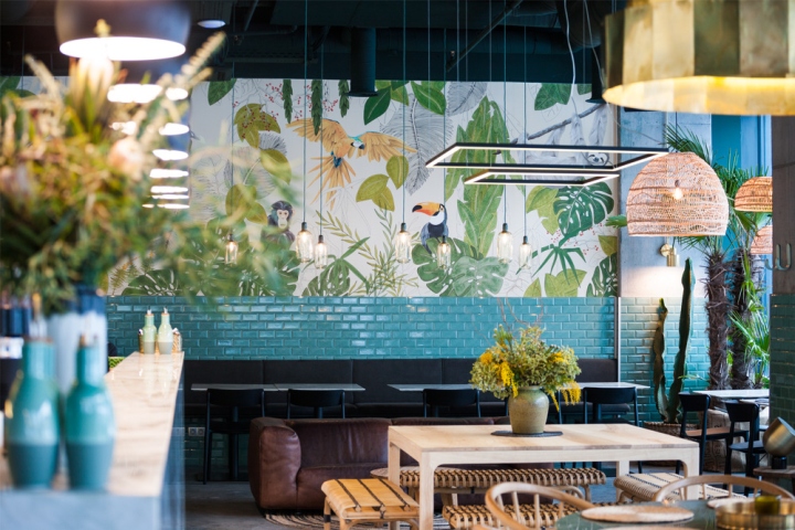 春意盎然的環(huán)保餐廳設計